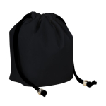 Petit sac en nylon avec fermeture élégante à cordon noir couleur noir première vue