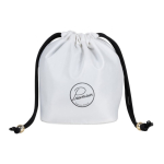 Petit sac en nylon avec fermeture élégante à cordon noir couleur naturel troisième vue