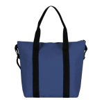 Sac en similicuir au toucher doux avec double anse noire couleur bleu marine troisième vue