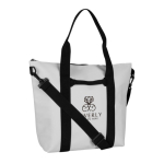 Sac en similicuir au toucher doux avec double anse noire couleur naturel quatrième vue