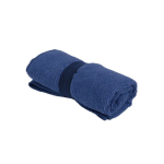 Serviette de sport en polyester et polyamide avec élastique couleur bleu première vue