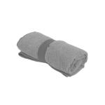 Serviette de sport en polyester et polyamide avec élastique couleur gris première vue
