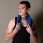 Serviette de sport en polyester et polyamide avec élastique deuxième vue