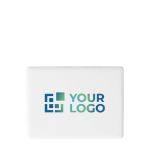 Aimant rectangulaire en céramique avec finition mate couleur blanc avec zone d'impression