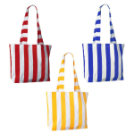 Sac de plage en coton recyclé avec design rayé première vue