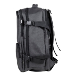 Sac à dos en polyester RPET multi-poches avec un rangement chaussures couleur gris quatrième vue