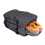 Sac à dos en polyester RPET multi-poches avec un rangement chaussures couleur gris sixième vue