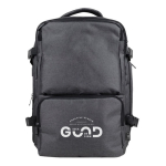 Sac à dos en polyester RPET multi-poches avec un rangement chaussures couleur gris vue détaillée