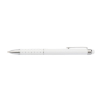 Stylo tactile en aluminium avec mécanisme rotatif, encre bleue couleur blanc première vue