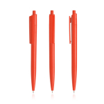 Stylo écologique avec corps uni et clip large à encre bleue couleur rouge