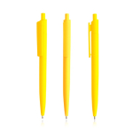 Stylo écologique avec corps uni et clip large à encre bleue couleur jaune