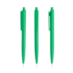 Stylo écologique avec corps uni et clip large à encre bleue couleur vert