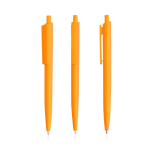 Stylo écologique avec corps uni et clip large à encre bleue couleur orange