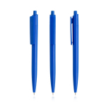 Stylo écologique avec corps uni et clip large à encre bleue couleur bleu roi