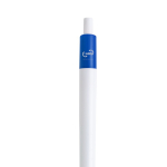 Stylo en plastique recyclé avec clip large coloré à encre bleue