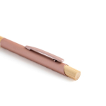 Stylo en aluminium recyclé avec détails en bambou à encre bleue Vue 1