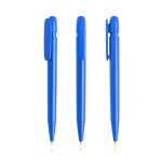 Stylo en plastique recyclé avec clip large et encre bleue couleur bleu roi