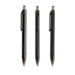 Stylo triangulaire en plastique détails transparents à encre bleue couleur noir vue 11