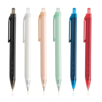 Stylo triangulaire en plastique détails transparents à encre bleue
