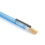Stylo plastique issu des océans avec poussoir en bambou à encre bleue