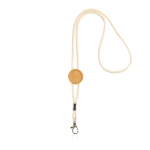 Tour de cou écologique au design tubulaire avec ajustement en bambou couleur beige