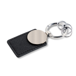 Porte-clés avec 3 mini-anneaux à ouverture facile et patch intégré Vue 1