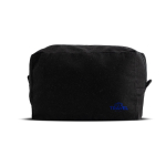 Trousse en toile canvas idéale pour organiser les articles couleur noir vue du logo imprimé