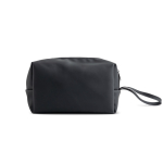Trousse en cuir synthétique avec poche principale zippée couleur noir vue 11