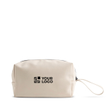 Trousse en cuir synthétique avec poche principale zippée vue avec impression