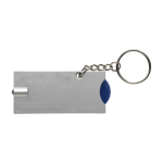 Porte-clés avec lampe LED et jeton pour chariot de supermarché couleur bleu quatrième vue