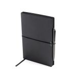 Carnet en cuir synthétique élastique horizontal A5 pages lignées vue 4