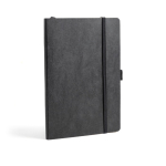 Carnet avec couverture en papier résistant à l’eau A5 pages blanches couleur noir vue 2