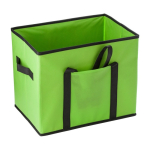 Organiseur pliable avec base en carton, poignées courtes et longues couleur vert clair deuxième vue