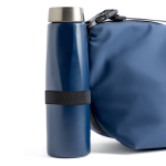 Sac isotherme en cuir synthétique de 13L ruban sur la fermeture éclair couleur bleu marine Vue 1