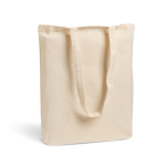 Sac 100 % coton avec longues anses, idéal pour les courses 140 g/m² couleur beige vue 2