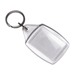 Porte-clés transparent avec insertion papier ou photo couleur transparent première vue