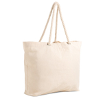 Grand sac en toile avec anses en corde, idéal pour l’été, 220 g/m² couleur beige Vue 1