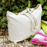 Grand sac en toile avec anses en corde, idéal pour l’été, 220 g/m² Vue 1