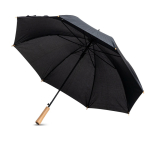 Parapluie automatique à 8 panneaux avec poignée en bois, Ø106 cm couleur noir vue 3