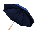 Parapluie automatique à 8 panneaux avec poignée en bois, Ø106 cm couleur bleu marine vue 3