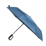 Parapluie pliant à 8 panneaux avec poignée style mousqueton, Ø100 cm couleur bleu marine