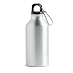 Gourde en aluminium recyclé avec mousqueton sur le bouchon, 400 ml couleur noir vue 11