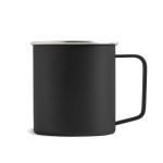 Tasse en acier inoxydable recyclé au design moderne avec anse, 400 ml couleur noir vue 11