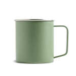 Tasse en acier inoxydable recyclé au design moderne avec anse, 400 ml couleur vert forêt