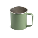 Tasse en acier inoxydable recyclé au design moderne avec anse, 400 ml couleur vert forêt Vue 1