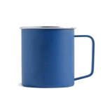 Tasse en acier inoxydable recyclé au design moderne avec anse, 400 ml couleur bleu roi