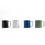 Tasse en acier inoxydable recyclé au design moderne avec anse, 400 ml vue plusieurs couleurs