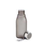 Gourde en plastique recyclé finition mate avec mousqueton, 350 ml couleur noir Vue 1