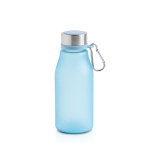 Gourde en plastique recyclé finition mate avec mousqueton, 350 ml couleur turquoise