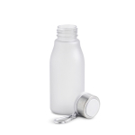 Gourde en plastique recyclé finition mate avec mousqueton, 350 ml couleur translucide Vue 1